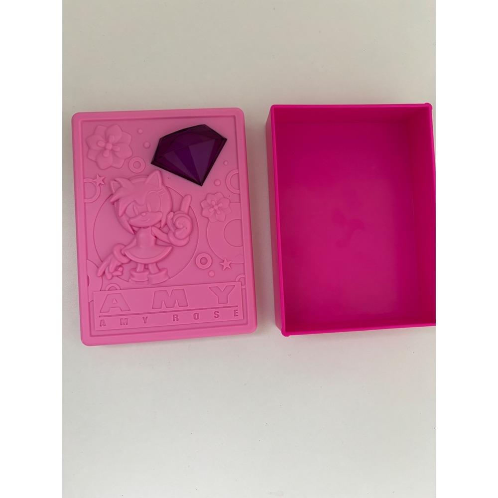 Sonic the Hedgehog Amy Rose Pink Storage Case Trinket Box with Purple Gemstone